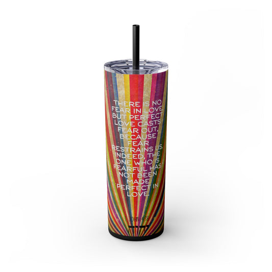 Carnival Skinny Tumbler with Straw