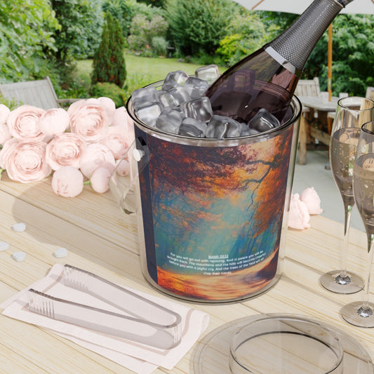 Autumn Ice Bucket with Tongs