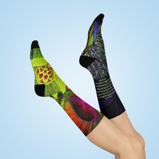 Peacock Cushioned Crew Socks