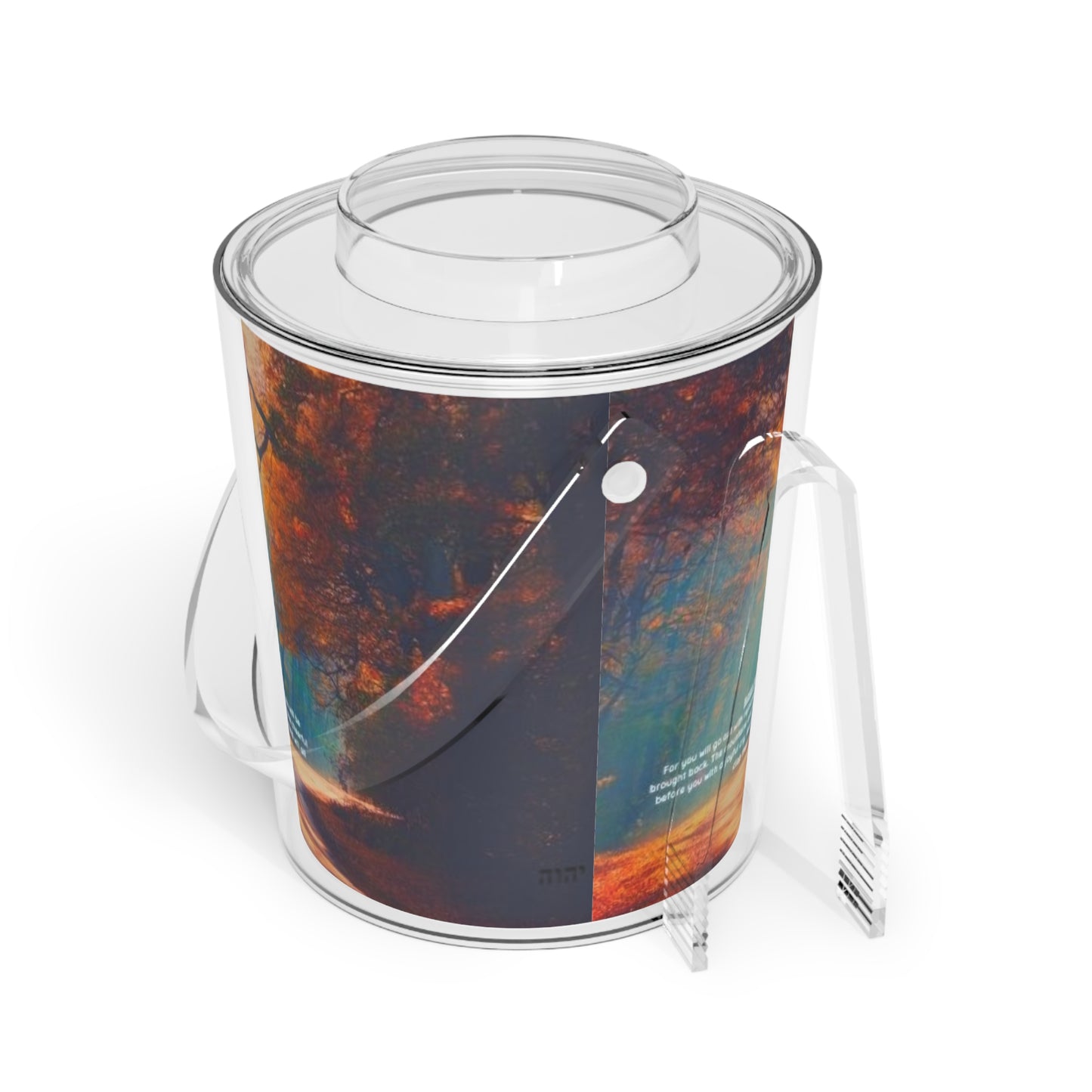 Autumn Ice Bucket with Tongs